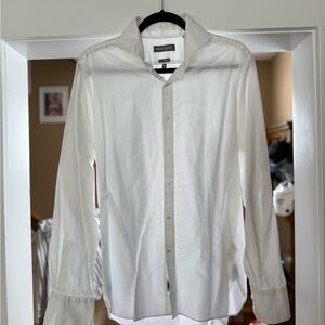 Michael Bastian Trim Medium White Button-Up Shirt